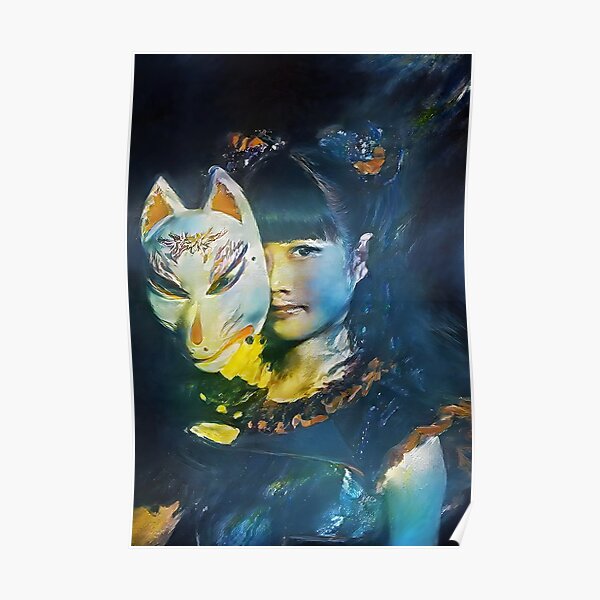 Yui-Metal Fox God Mask Babymetal Painting Digital Fan Art Poster RB2709 product Offical babymetal Merch